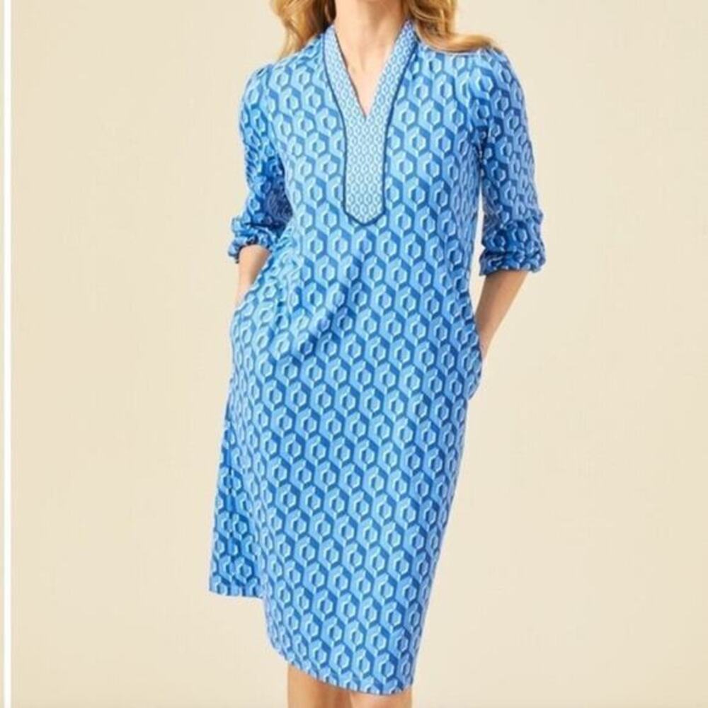 J.Mclaughlin Emer Dress in Midi Hexapop Geo NWT size small